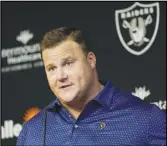  ?? Associated Press ?? Las Vegas Raiders guard Richie Incognito speaks at an NFL football news conference announcing his retirement, Friday, in Henderson, Nev.