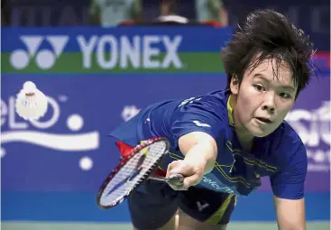  ?? — AP ?? Tricky: Goh Jin Wei beat Wang Zhiyi in the final of the Youth Olympic Games but lost to the Chinese in last week’s mixed team quarter-final tie.