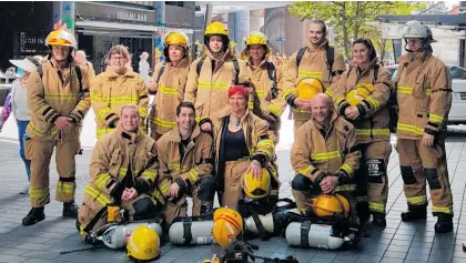  ?? Photo / Supplied ?? The Te Awamutu Volunteer Firefighte­rs who participat­ed in the memorial event.