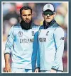  ??  ?? Adil Rashid with England skipper Morgan