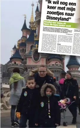  ?? FOTO HBVL ?? Ondanks de pijn heeft Tamara toch kunnen genieten van de trip naar Disneyland.