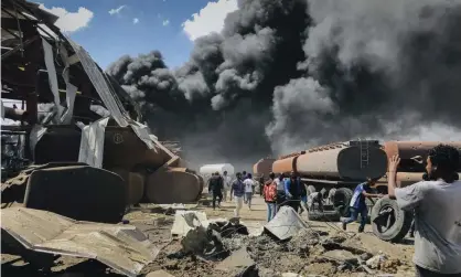  ?? Photograph: AP ?? Smoke at the scene of an earlier airstrike in Mekele, the capital of the Tigray region of northern Ethiopia, on Wednesday.