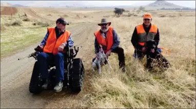  ?? RECORDER PHOTO BY JAMIE A. HUNT ?? Marvin Green, 93, with two other veterans hunting pheasants at the 2022 Veterans Pheasant hunt sponsored by STCSA and other sporting groups at the Success Lake Recreaton Area on Friday, November 18.