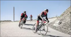  ?? ?? The team cycling in the French Alps
Picture: weare8seco­nds.com