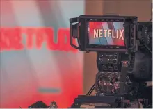  ?? CHRIS RATCLIFFE/BLOOMBERG ?? Netflix shares have continued slumping, bringing their losses for the past month to 14 per cent.