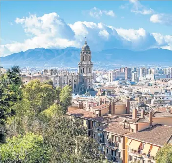  ??  ?? ▼
The view of Malaga’s Cathedral from the Alcazaba is quite stunning.