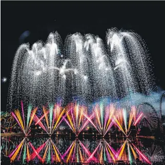 ?? LA RONDE ?? Around 250,000 people watch the fireworks each night of L’Internatio­nal des Feux Loto-Quebec. The competitio­n wraps up Saturday with its grand finale, which will be set to the music of Serge Fiori and Harmonium.