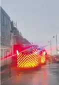  ??  ?? Fire crews were spotted in Central Parade, Herne Bay, following the deluge