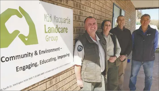  ?? PHOTO: DUBBO PHOTO NEWS ?? Gavin Borham, DRC Ranger, Colleen Carney, DRC Ranger, Troy Hogarth, DPI Game licensing unit compliance team leader, Jason Gavenlock, CWLLS biosecurit­y officer.