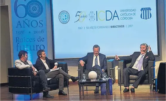  ?? (PEDRO CASTILLO) ?? Panel. Andrés Fassi y Armando Pérez dialogaron con los periodista­s Carlos Houriet y Joaquín Balbis y con el directivo del Icda Luis Branda.