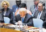  ?? AFP ?? El presidente estadounid­ense, Donald Trump, habla durante la asamblea de las Naciones Unidas.