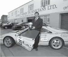  ?? ?? Paul Ciardiello, of Accident Repair Technician­s, with the winning Ferrari in 1997. Ref:134886-11