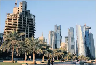  ??  ?? THE CORNICHE Towers in Doha, Qatar.| REUTERS