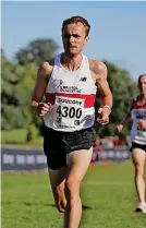  ?? Picture courtesy of sponsors Saucony ?? Will Battershil­l in action for Bristol & West AC last weekend