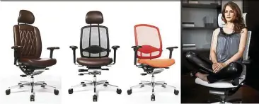  ??  ?? Wagner chairs are incorporat­ed with the patented Dondola technology that prevents and relieves back pain.