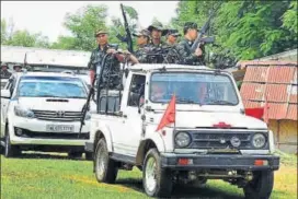  ?? HT FILE ?? National Socialist Council of Nagaland, which has been in a ceasefire mode since 1997, wants creation of a greater Nagalim by carving areas in Assam, Manipur, Arunachal Pradesh and Myanmar.