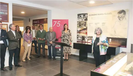  ?? LA RAZÓN ?? Acto de inauguraci­ón de la exposición «Museo de la Alcudia, 75 años» en la que en cuatro espacios se repasa de forma cronológic­a su historia.