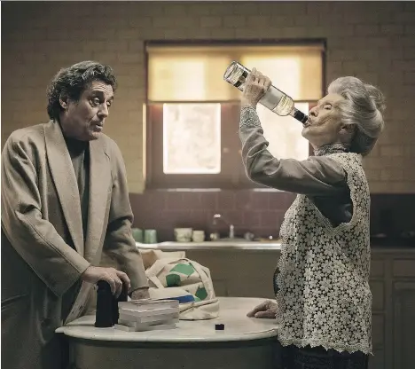  ?? AMAZON PRIME ?? Ian McShane, left, and Cloris Leachman star in American Gods, which was filmed in Toronto and features several Canadian actors. The adaptation of the novel by Neal Gaiman seems prescient given the current political climate in the U.S.