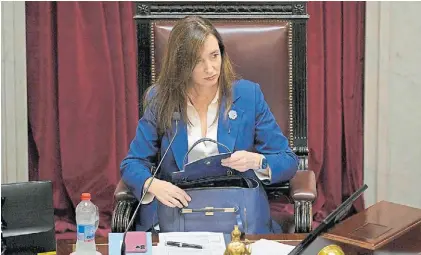  ?? ?? Presidenta. Del Senado, Victoria Villarruel. Buscará que también se traten iniciativa­s que pide el Gobierno.