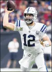  ?? ERIC CHRISTIAN SMITH/AP ?? Colts QB Andrew Luck