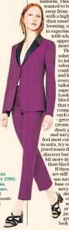  ??  ?? Fuchsia blazer, £590; fuchsia trousers, £240 (paulsmith. com)