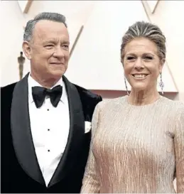  ?? INSTAGRAM ?? Tom Hanks y Rita Wilson en la alfombra de los Oscar 2020.