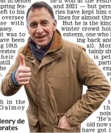  ?? ?? Happy: Trainer Henry de Bromhead celebrates