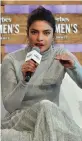  ?? — AFP ?? Priyanka Chopra speaks at the 2018 Forbes Women’s Summit at Chelsea Pier on June 19 in New York.