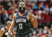  ?? Jon Shapley / Staff photograph­er ?? After eight years as the face of the Rockets, James Harden was traded to the Brooklyn Nets on Wednesday.
