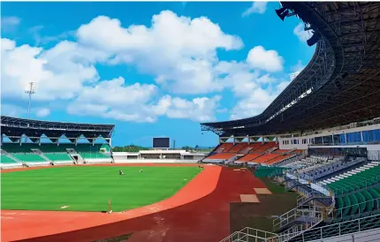  ?? (EMBASSY OF CHINA IN COTE D’IVOIRE) ?? A view of the Laurent Pokou Stadium in San Pédro, Cote d’Ivoire