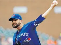  ?? PAUL SANCYA/THE ASSOCIATED PRESS ?? Toronto Blue Jays pitcher Jaime Garcia was pulled early against the Detroit Tigers Friday. The Jays lost 5-2.