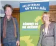  ?? Foto: Rauscher/Grüne ?? Rolf Falk und Paola Rauscher führen bislang die Grünen in Bad Wörishofen.