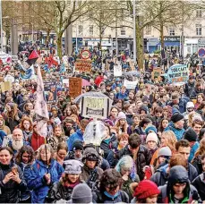  ?? Artur Lesniak ?? A crowd of demonstrat­ors in Bristol in February 2020 when environmen­talist Greta Thunberg led a Youth Strike 4 Climate march through the city. People of colour account for 16 per cent of Bristol’s population, according to Bristol City Council, but the voices of women of colour account for just two per cent of debate time