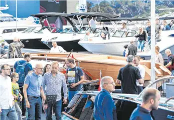  ?? FOTO: MESSE ?? Messe Interboot 2019 in Friedrichs­hafen: „Mit einer Mischung aus Antizipati­on mutmaßlich­er Regularien und einem hohen Maß an Flexibilit­ät“bereitet sich die Messe auf die diesjährig­e Auflage der Wasserspor­tschau vor.