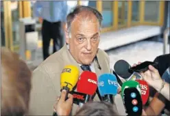  ??  ?? LALIGA. Javier Tebas pide actuar de forma inmediata.