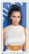  ?? PHOTO: ANGELA WEISS/AFP ?? TV personalit­y Kim Kardashian