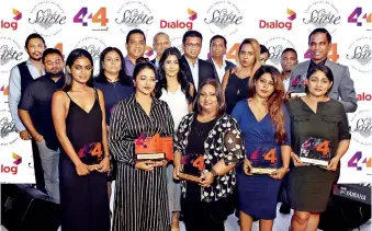  ??  ?? Dialog Axiata PLC Vice President Digital Services Fariq Cader, Dialog Axiata PLC Group Chief Executive Supun Weerasingh­e, Dialog Axiata PLC Digital Commerce Chief Dr. Nushad Perera and Club Soirte Founder Teruni De Silva flanked by representa­tives from partner salons and spas on 444, Jaal Salons, Mosh, The Wax Museum, Mane Studio, Bewaxed, Zen Island, Siddhalepa, MK Style Studio, Chagall, Gavin Ryan’s Salon &amp; Spa, Waxed Colombo, Capello Salons, Durdans Enhance Cosmetic Clinic and Revival Physical Medicine Centre