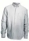  ??  ?? BUTTON-FRONT longsleeve shirt is among lifestyle pieces with a laid-back look.