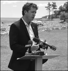  ?? FRANCIS CAMPBELL/SALTWIRE NETWORK ?? Then-nova Scotia environmen­t minister Iain Rankin announced in late June the government’s intention to introduce coastal protection legislatio­n.