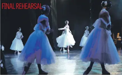  ?? Picture: Tracy Lee Stark ?? Ballerinas perform in act two of Giselle at the Joburg Theatre yesterday. Giselle is performed by the Joburg Ballet Company and starts today until April 15.