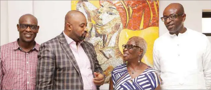  ??  ?? L-R: Director, Cata Apartments/Spa and Conference Hall, Mr. Tombe Traore, a guest, Hon. Peter Owoniwu, CEO, Cata Apartments/Spa and Conference Hall, Mrs. Eno Traore and Dr. Lambert Shumbusho at the official opening of Cata Apartments Conference Room...