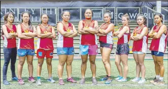  ??  ?? The Lady Volcanoes of the Makati Mavericks Sports Foundation prepare to succeed further in the big leagues of rugby