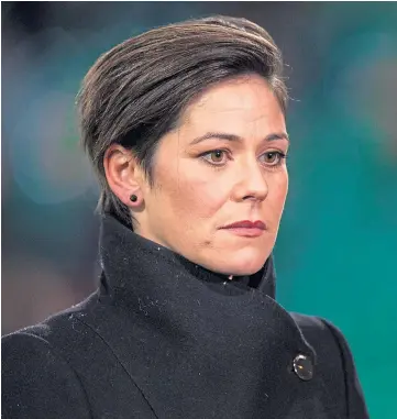  ?? ?? EVENT PROTEST: TV presenter Eilidh Barbour was shocked at the speaker.