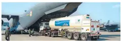  ?? PHOTO: PTI ?? C-17 and IL-76 aircraft airlifted cryogenic oxygen containers from Air Force Station Hindan to Panagarh for recharging
