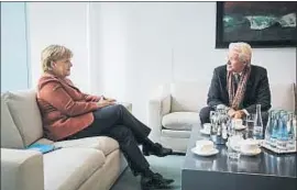  ?? REUTERS ?? La canciller Angela Merkel recibió ayer a Richard Gere