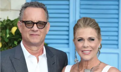  ??  ?? Coronaviru­s: Tom Hanks and Rita Wilson say they have been diagnosed with Covid-19 at hospital in Australia’s Gold Coast. Photograph: Anthony Harvey/AFP via Getty Images