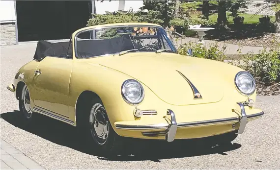  ?? CRAIG FREW ?? Craig Frew picked up his 1965 Porsche 356 while working in Virginia and brought it back to Alberta in 1989. He plans to show it at the 2019 European Classic Car Meet.
