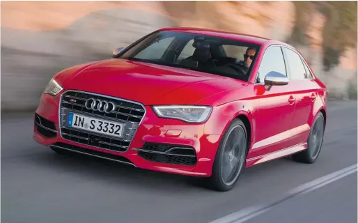  ?? PHOTOS: AUDI ?? With its 300-hp, 2.0L turbocharg­ed, direct-injected four, the all-wheel-drive 2015 Audi S3 sprints to 100 km/h in 4.9 seconds. It will be in Canadian showrooms in late 2014.