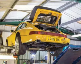  ??  ?? Below right: Talk about a colourful environmen­t! New GT3 RS in purple contrasts with 650bhp Valiant K3 and Jagermeist­er 914/6 GT