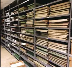  ?? (Arkansas State Archives/David Ware) ?? Bound volumes of handwritte­n bills in storage at the Arkansas State Archives are variously labeled “Engrossed Bills,” “Acts of Arkansas” or “Legislatur­e.” The latest date archivists found was 1955.